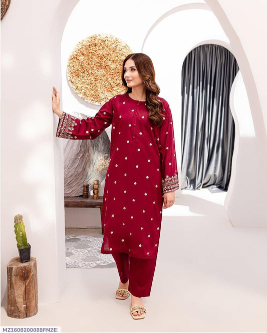 2 PC EMBROIDERED SUIT